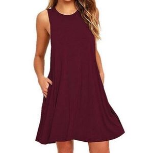 Loft sleeveless swing dress